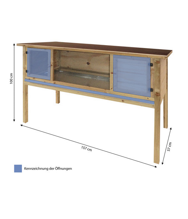Elmato® Kaninchenstall Bavaria King 160, Ca. B157/H100/T70 Cm