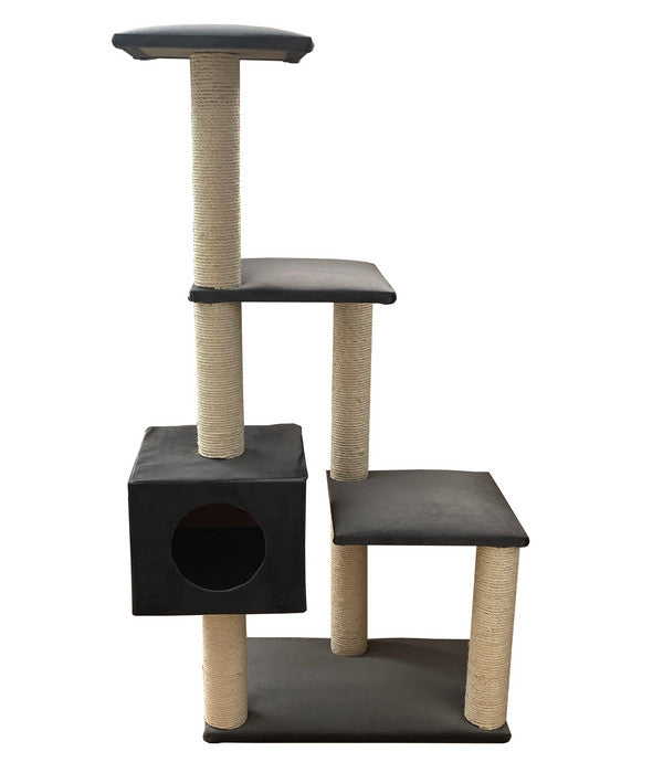  ROHRSCHNEIDER® Kratzbaum Samt, Ca. B72/H133/T48 Cm