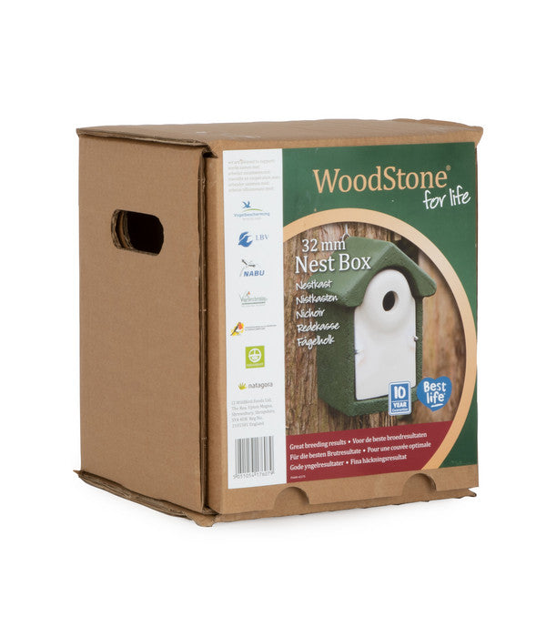  CJ Wildbird WoodStone® Nistkasten Holzbeton, Einflugloch Ca. Ø32 Mm, Grün