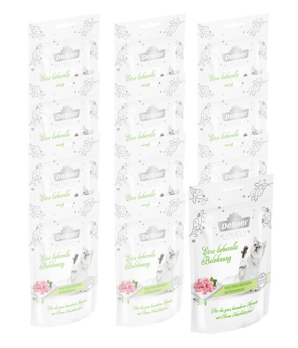  Dehner Premium Lovely Katzensnack Eine Liebevolle Belohnung, 12 X 50 G