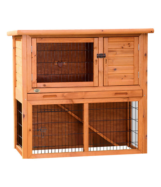  Trixie Natura Kleintierstall Mit Freilaufgehege, Braun, Ca. B104/H97/T52 Cm