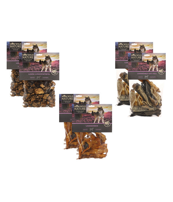  Dehner Wild Nature Hundesnack Snack-Set Lamm, 6 X 200 G