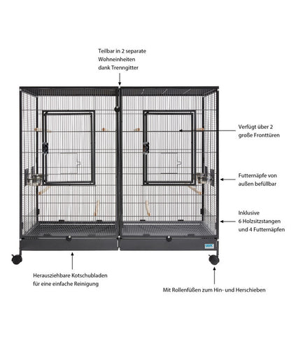  SAVIC Nager- Und Vogelheim Tasmania 120, Ca. B120/H107/T65 Cm