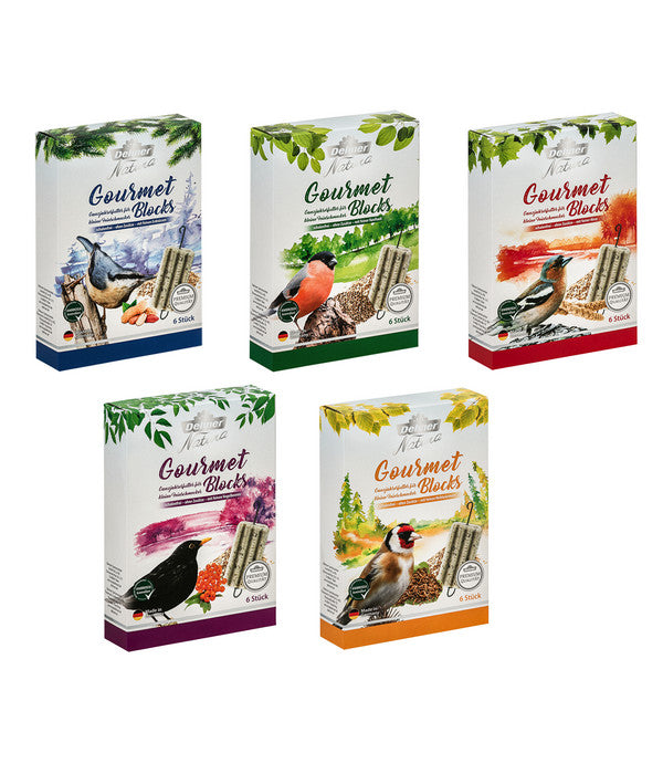 Dehner Natura Premium Wildvogelfutter Gourmet Blocks 5er Mix
