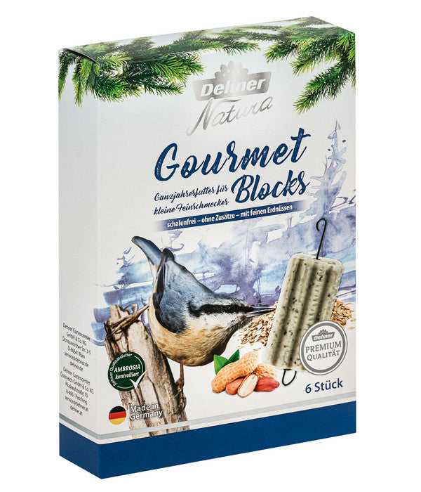  Dehner Natura Premium Wildvogelfutter Gourmet Blocks 5er Mix