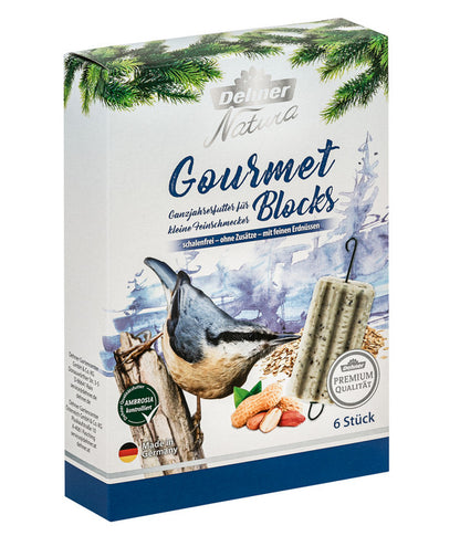  Dehner Natura Premium Wildvogelfutter Gourmet Blocks 5er Mix