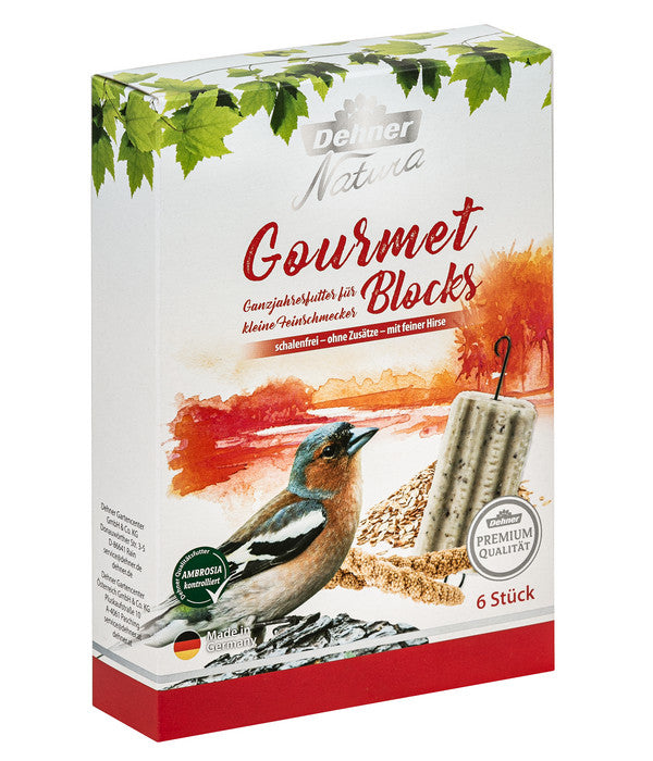  Dehner Natura Premium Wildvogelfutter Gourmet Blocks 5er Mix