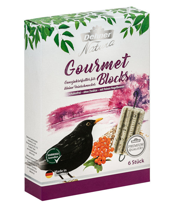  Dehner Natura Premium Wildvogelfutter Gourmet Blocks 5er Mix
