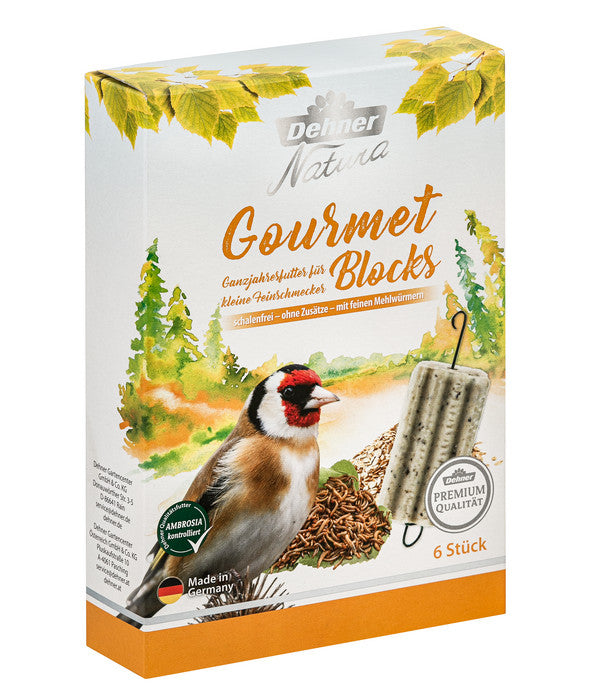  Dehner Natura Premium Wildvogelfutter Gourmet Blocks 5er Mix