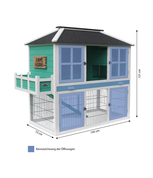  Dehner Nagerheim Happy Home Palazzo, Ca. B145/H121/T72 Cm