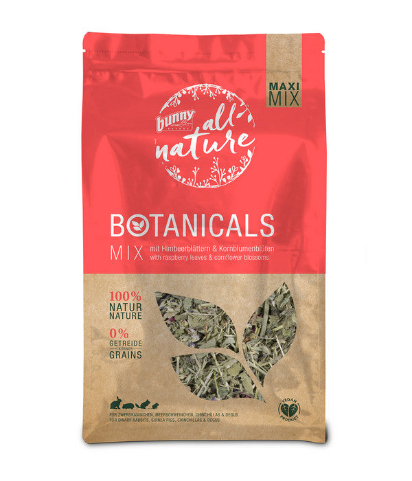  Bunny® NATURE All Nature Ergänzungsfutter BOTANICALS Maxi Mix Himbeer & Kornblumen, 400 G