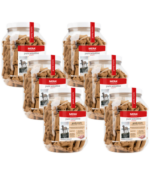  Mera Hundesnack Pure Sensitive Goody, Truthahn & Reis, 6 X 600 G