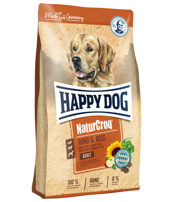  Happy Dog Trockenfutter Für Hunde NaturCroq Adult, Rind & Reis