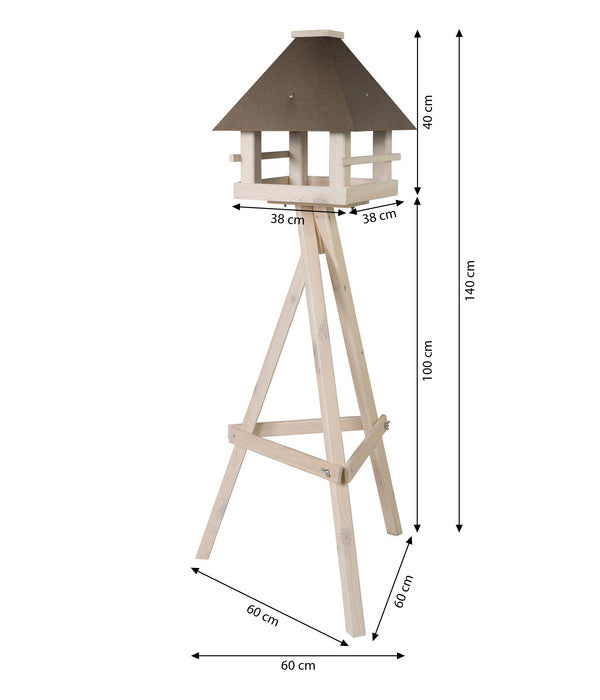  Dehner Natura Futterhaus Matterhorn, Inkl. Ständer, Ca. B60/H140/T60 Cm