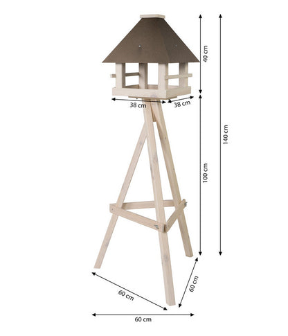  Dehner Natura Futterhaus Matterhorn, Inkl. Ständer, Ca. B60/H140/T60 Cm