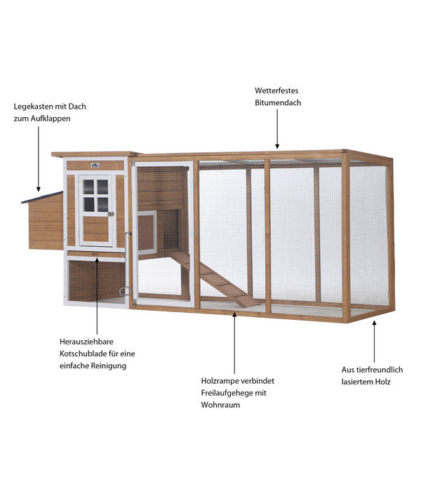  Dehner Hühnerstall Happy Farm Chicken House, Ca. B247/H103/T75 Cm
