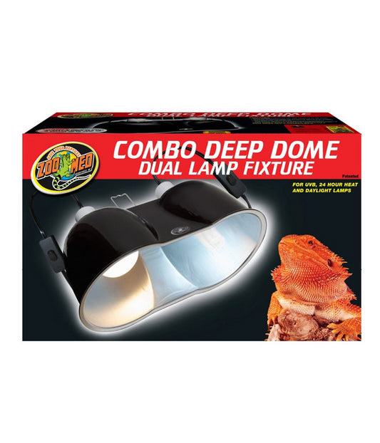  ZooMed Terrariumlampenfassung Large Combo Deep Dome Dual Lamp