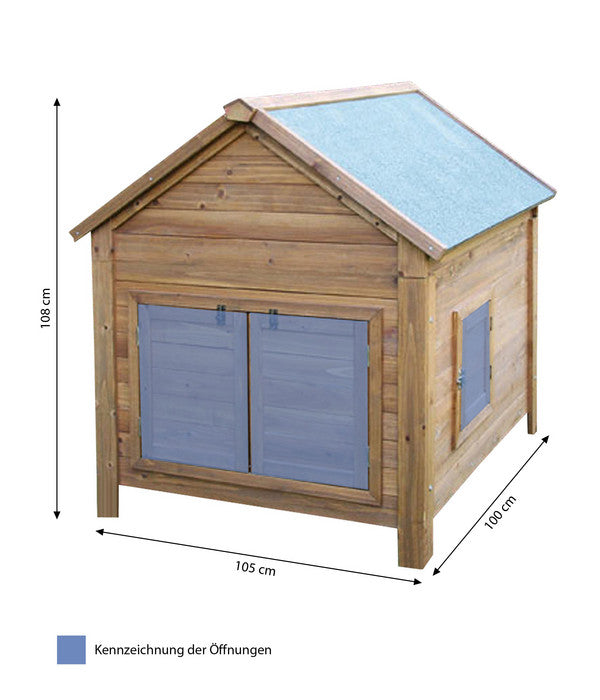  KERBL Kleintierstall, Ca. B105/H108/T100 Cm