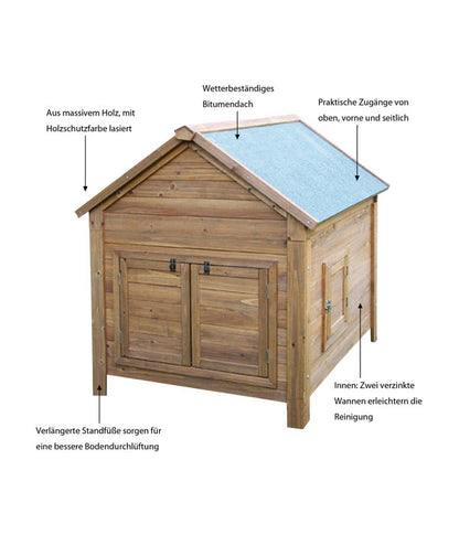  KERBL Kleintierstall, Ca. B105/H108/T100 Cm