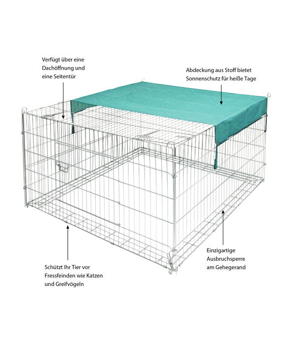  Kerbl Freigehege Mit Ausbruchsperre Für Kaninchen, Ca. B230/H70/T115 Cm