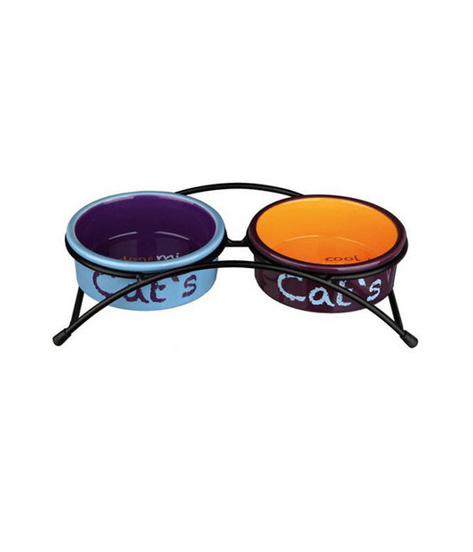  Trixie Keramiknapf-Set Eat On Feet Für Katzen, 2x0,3 L