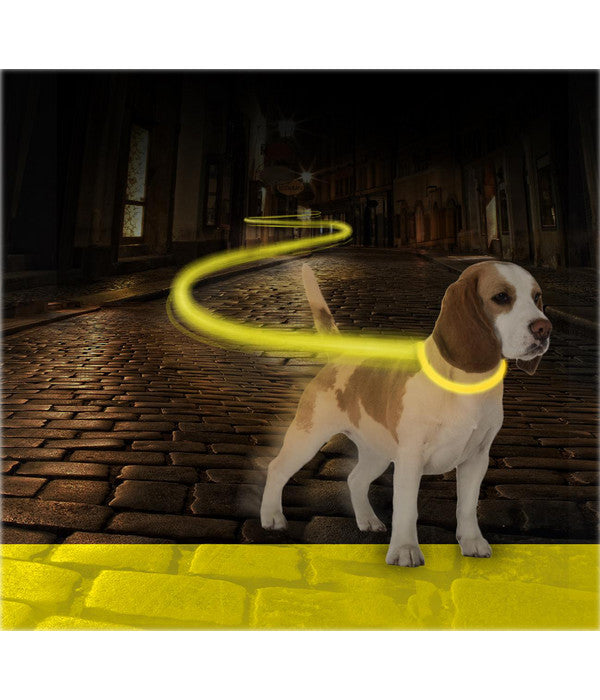  Ebi LED-Joggingleine Flashleucht, Neongelb, 2 M