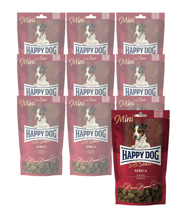  Happy Dog Hundesnack Soft Snack Mini Africa, 10 X 100 G