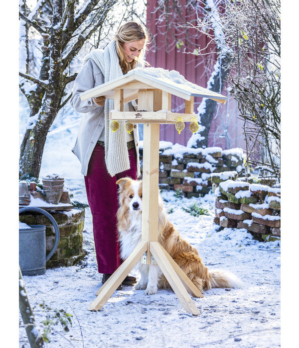  Dehner Natura Futterhaus Karwendel, Natur, Inkl. Ständer, Ca. B84,3/H127,2/T84,3 Cm