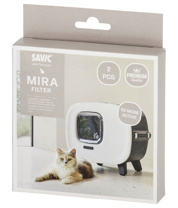  SAVIC Aktivkohlefilter Für Katzentoilette Mira De Luxe, Ca. B12/T12/H1,4 Cm