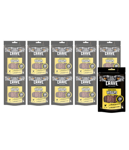  CRAVE™ Hundesnack Protein Wraps, Huhn, 10 X 50 G