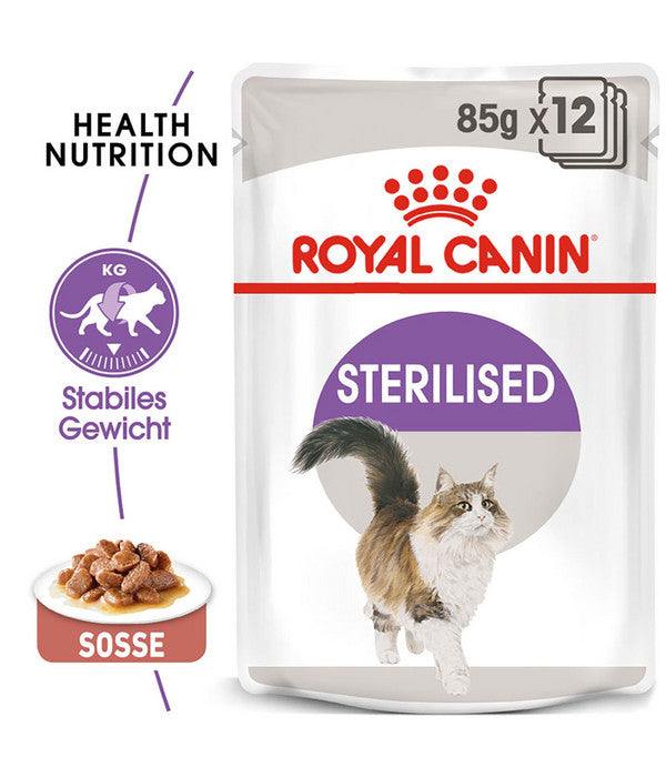  ROYAL CANIN® Nassfutter Für Katzen Sterilised, 12 X 85 G