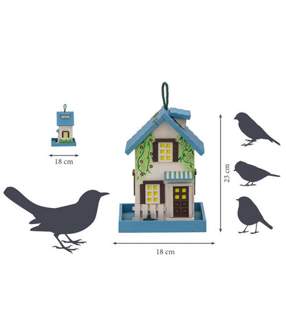  Dobar® Wildlife Vogelhaus School, Kiefer, Schwarz/weiß, Ca. B18/H23/T18 Cm
