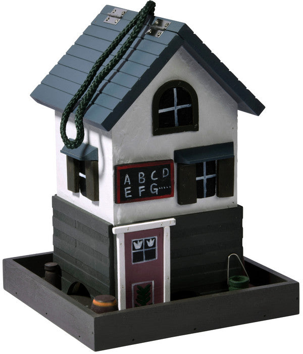  Dobar® Wildlife Vogelhaus School, Kiefer, Schwarz/weiß, Ca. B18/H23/T18 Cm