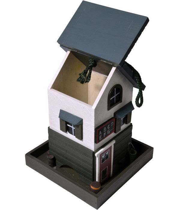  Dobar® Wildlife Vogelhaus School, Kiefer, Schwarz/weiß, Ca. B18/H23/T18 Cm