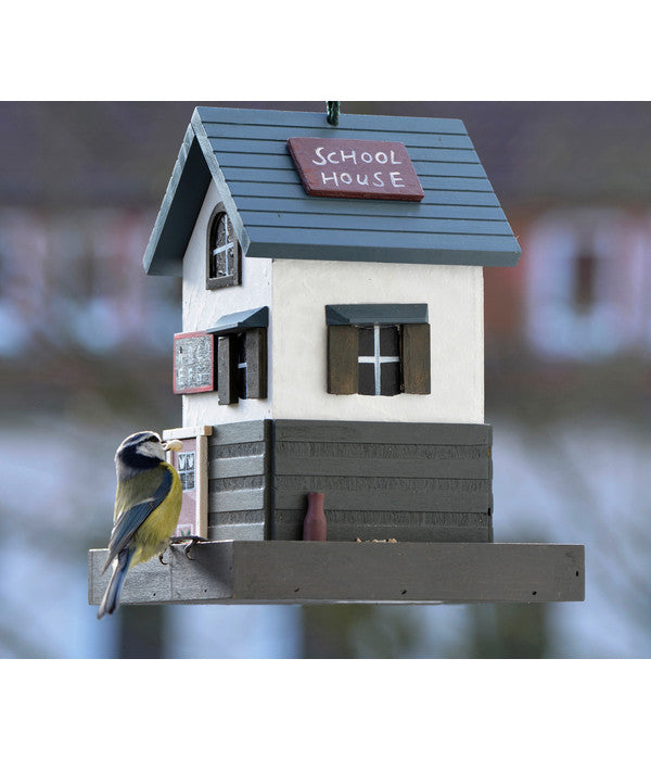  Dobar® Wildlife Vogelhaus School, Kiefer, Schwarz/weiß, Ca. B18/H23/T18 Cm
