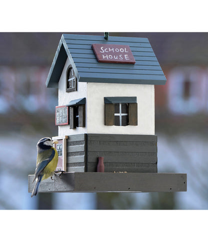  Dobar® Wildlife Vogelhaus School, Kiefer, Schwarz/weiß, Ca. B18/H23/T18 Cm