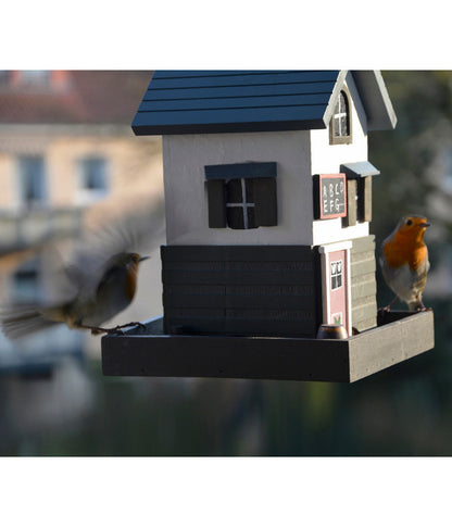  Dobar® Wildlife Vogelhaus School, Kiefer, Schwarz/weiß, Ca. B18/H23/T18 Cm