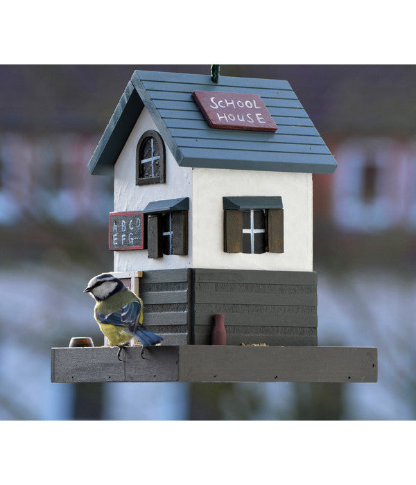  Dobar® Wildlife Vogelhaus School, Kiefer, Schwarz/weiß, Ca. B18/H23/T18 Cm