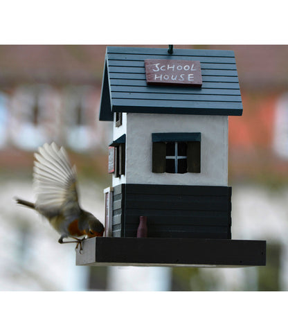  Dobar® Wildlife Vogelhaus School, Kiefer, Schwarz/weiß, Ca. B18/H23/T18 Cm