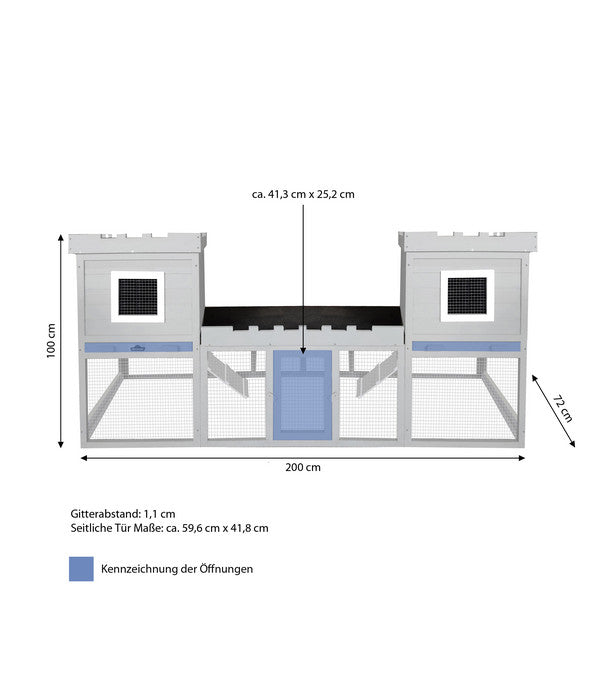  Dehner Nagerheim Happy Home Nottingham, Ca. B200/H100/T72 Cm