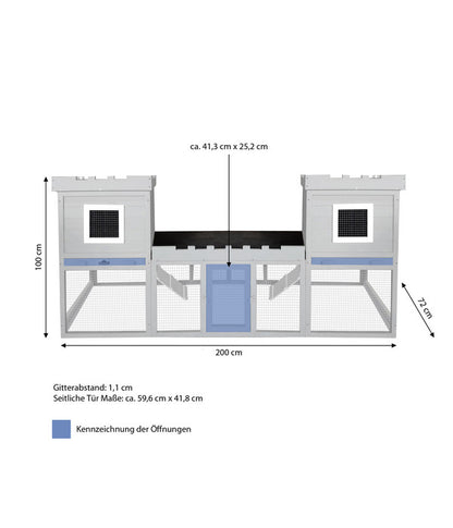  Dehner Nagerheim Happy Home Nottingham, Ca. B200/H100/T72 Cm