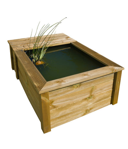  Ubbink Folienteich-Set Quadro Wood III, Ca. B176,4/H57,6/T117,1 Cm, 570 L