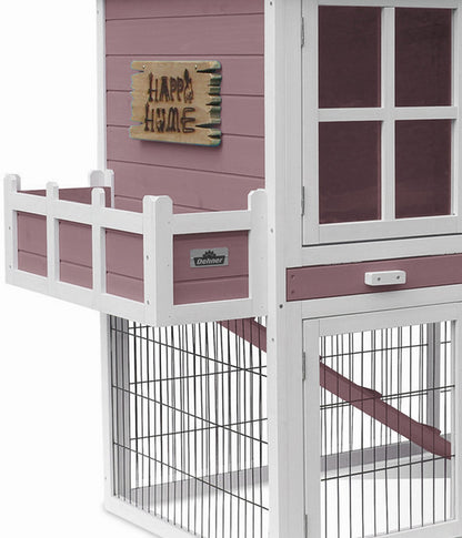  Dehner Nagerheim Happy Home Palazzo, Rotbraun, Ca. B145/H121/T72 Cm