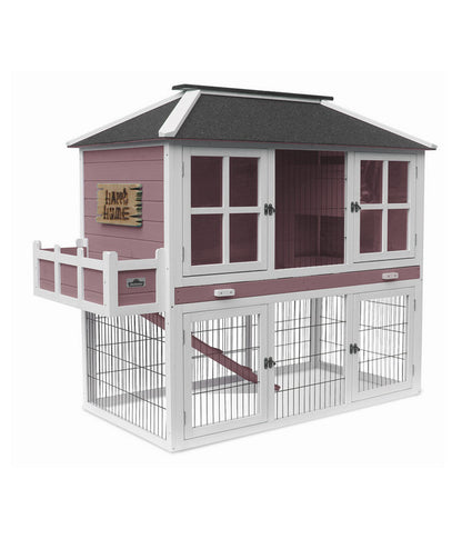  Dehner Nagerheim Happy Home Palazzo, Rotbraun, Ca. B145/H121/T72 Cm