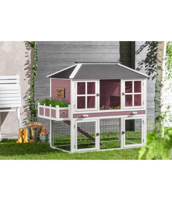  Dehner Nagerheim Happy Home Palazzo, Rotbraun, Ca. B145/H121/T72 Cm