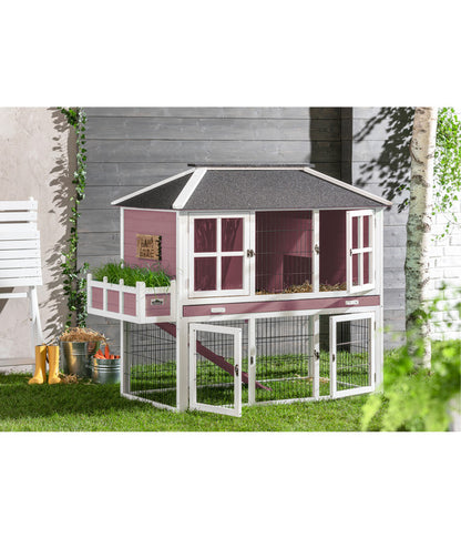  Dehner Nagerheim Happy Home Palazzo, Rotbraun, Ca. B145/H121/T72 Cm
