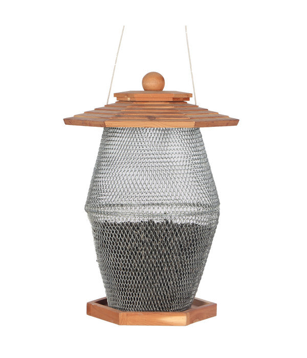  Dehner Natura Futterlaterne Andorra, Braun/silber, Ca. B27/H39/T24 Cm
