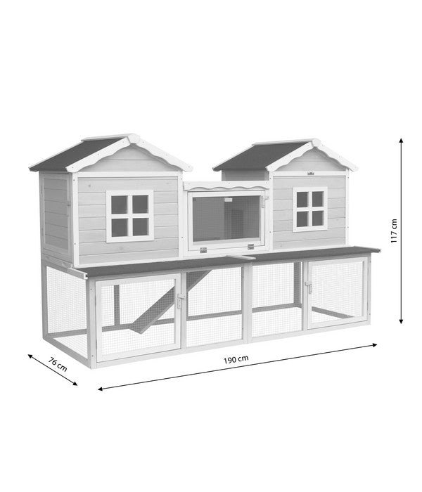  Dehner Nagerheim Happy Home Refugio, Ca. B190/H117/T76 Cm