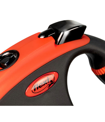  Flexi® Hundeleine Gurt-Leine XTREME, Medium, Schwarz/orange, 5 M