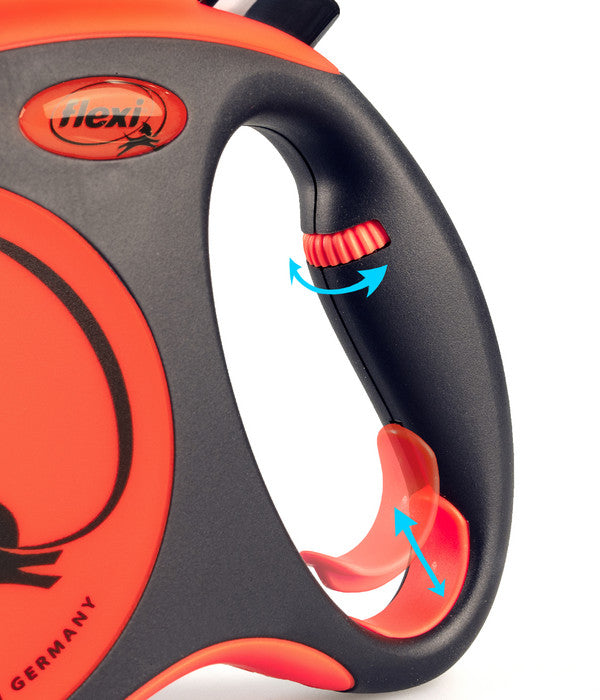  Flexi® Hundeleine Gurt-Leine XTREME, Medium, Schwarz/orange, 5 M